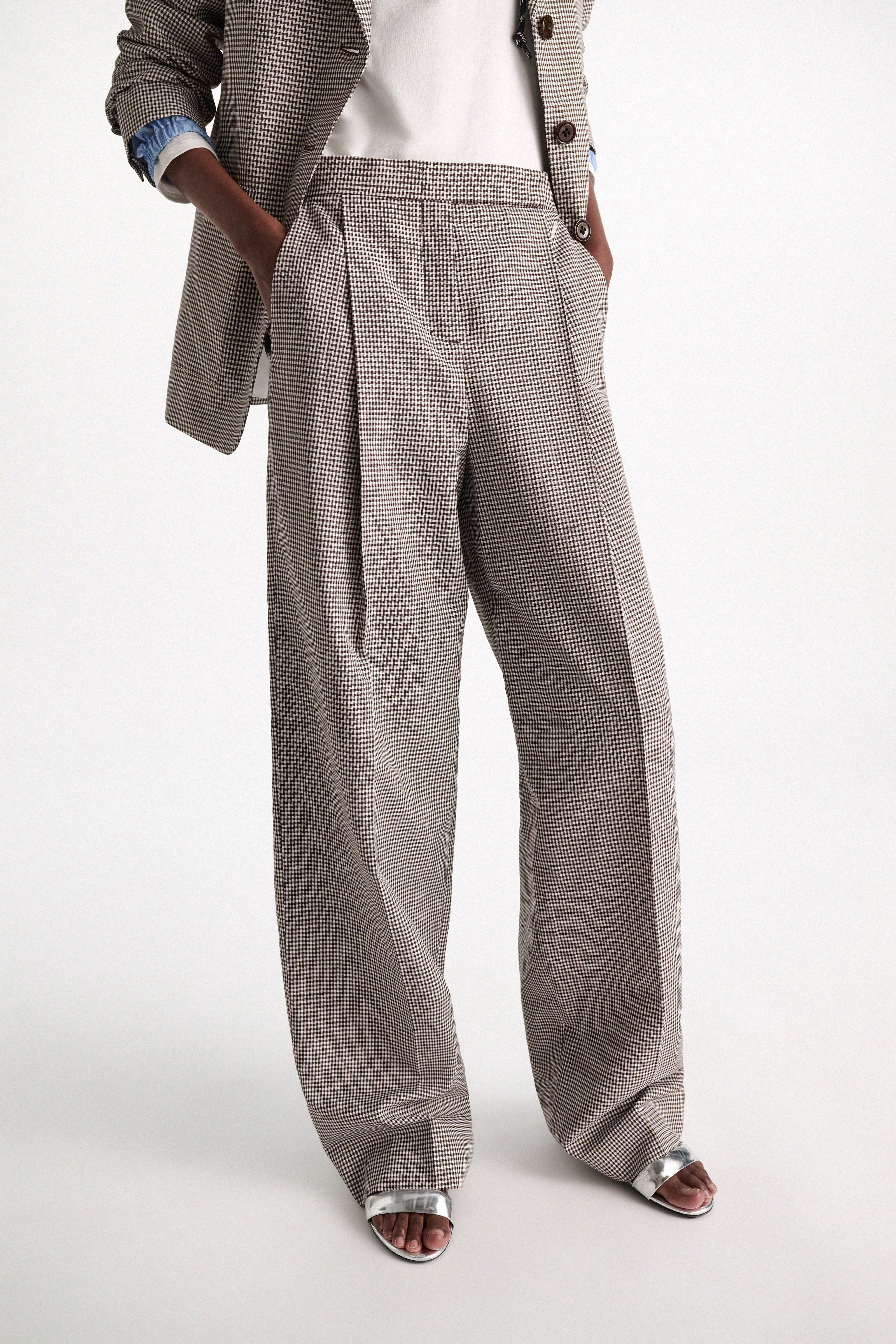 Dorothee Schumacher Technical linen pants white & walnut